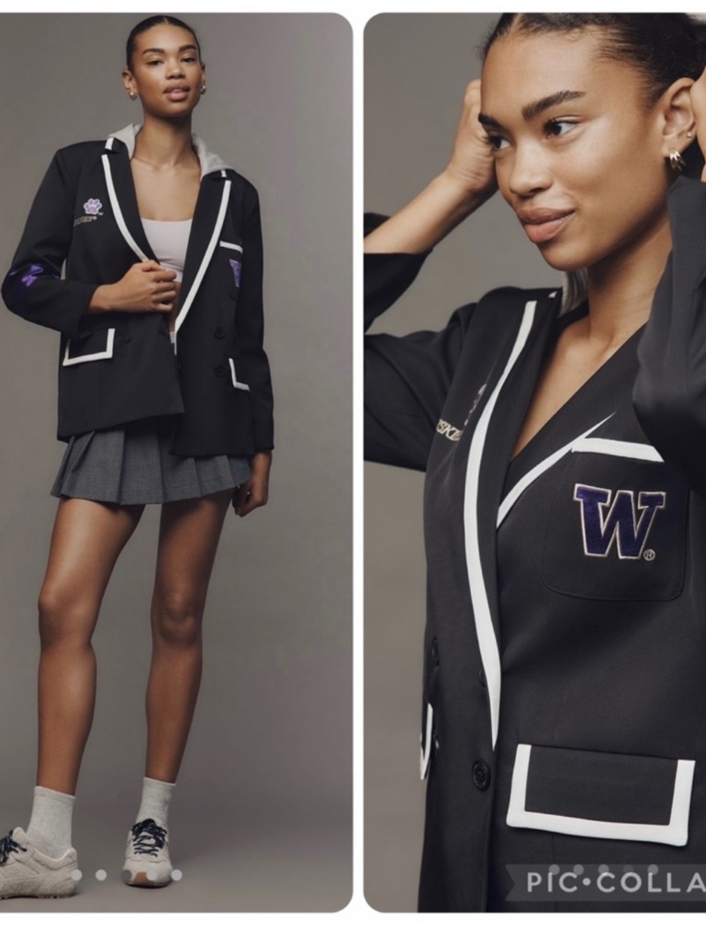 The Wild Collective x Anthropologie NCAA Piped 
Blazer Size Large